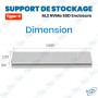 💾 Boîtier Externe SSD M.2 NVMe USB Type-C 3.1 – Support de Stockage Haute Vitesse en Aluminium