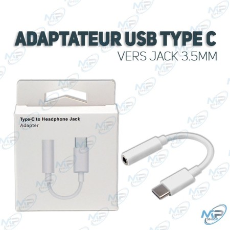 🎧 Adaptateur USB Type-C vers Jack 3.5 mm – Convertisseur Audio Universel pour Smartphones et Tablettes