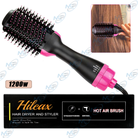 💇‍♀️ Brosse Soufflante Sèche-Cheveux 1200W Hileax – Brosse Chauffante 3-en-1 pour Lisser, Sécher et Coiffer