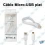 🔌 Câble Micro-USB Plat USB-A vers Micro-USB – Câble de Charge et Synchronisation Rapide pour Smartphones, Tablettes et Appareil