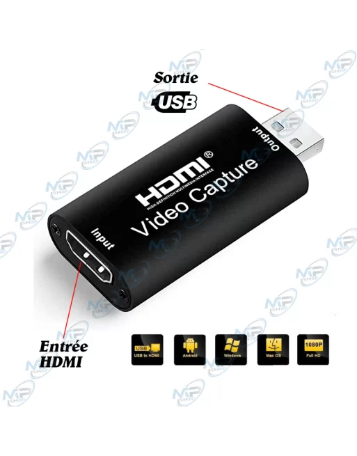 Carte d'acquisition vidéo HDMI USB-C - Convertisseurs de signal vidéo