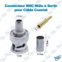 🔌 Connecteur BNC Mâle à Sertir pour Câble Coaxial – Connecteur Professionnel pour Caméras de Surveillance CCTV