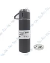 💧Coffret Thermos Voyage 500ml Inox - Bouteille + 2 Tasses, 12h Chaud/Froid