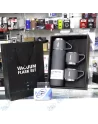 💧Coffret Thermos Voyage 500ml Inox - Bouteille + 2 Tasses, 12h Chaud/Froid