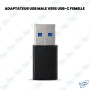 🔌 Adaptateur USB-A Mâle vers USB Type-C Femelle OTG USB 3.0 Haute Vitesse – Compatible Smartphone, Tablette et PC
