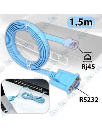 ⚡Câble Console RJ45 vers DB9 RS232 - 1.5m pour Switch et Routeur