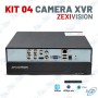 📹 Kit Vidéosurveillance ZEXIVISION 4 Caméras XVR 5MP 4K – DVR H.265+ Full Color 24/7 avec Audio, HDMI & Alarme