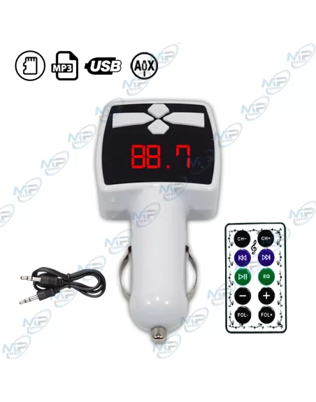💿 Lecteur MP3 Voiture & Transmetteur FM - USB/AUX/MicroSD avec Télécommande