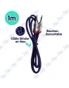 🔊Câble Audio Jack 3.5mm Tressé Anti-Nœuds (1m) - Son HD