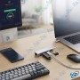 🔌 Hub USB 3 Ports avec Adaptateur Ethernet RJ45 Gigabit 10/100/1000 Mbps – Hub USB avec Carte Réseau