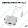 📺 Adaptateur USB-C vers HDMI & VGA 4K avec Sortie Audio 3,5 mm – Convertisseur Vidéo Type-C pour Écran, TV et Projecteur