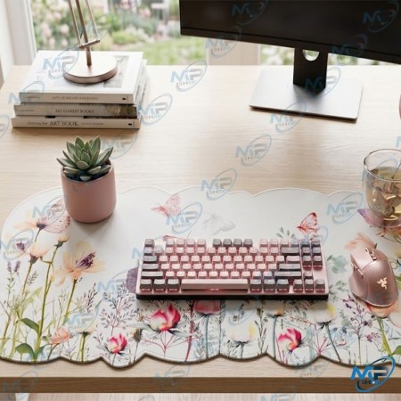 🖱️ Tapis de Souris Floral Grand Format – Desk Mat Décoratif Imprimé Fleurs pour Bureau et Gaming