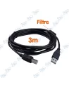 🖨️Câble USB 2.0 A vers B Mâle 3M avec Filtre – Connexion Imprimante Stable