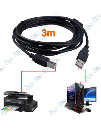 🖨️Câble USB 2.0 A vers B Mâle 3M avec Filtre – Connexion Imprimante Stable