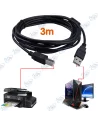 CABLE USB POUR IMPRIMANTE 3M NOIR