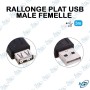 🔌 Rallonge USB Plate Mâle-Femelle 3 m USB 2.0 – Câble Extension USB pour PC, TV et Périphériques