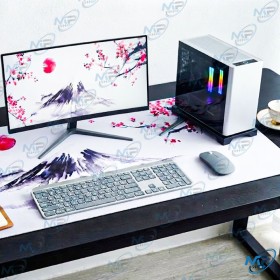 🖱️ Tapis de Souris Grand Format 89,5 × 39,5 cm – Desk Mat XXL Montagne et Fleurs de Sakura