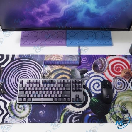 🖱️ Tapis de Souris Grand Format 89,5 × 39,5 cm – Desk Mat XXL Design Spirales Multicolores