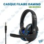 🎧 Casque Filaire Gaming Microdigit Raider MD3001GH – Microphone Intégré, Son Stéréo, Jack 3.5 mm