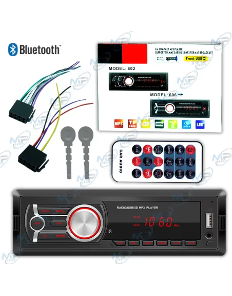 🎶Autoradio 1 DIN Bluetooth Façade Amovible USB SD Kit Mains-Libres