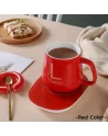 ♨️Chauffe-Tasse Électrique 55°C - Détecteur Gravité, Mug Céramique Luxe