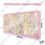 🖱️ Tapis Souris Grand Format XXL 89,5 × 39,5 cm – Desk Mat Floral Patchwork Rose pour Bureau