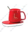 ♨️Chauffe-Tasse Électrique 55°C - Détecteur Gravité, Mug Céramique Luxe