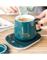 ♨️Chauffe-Tasse Électrique 55°C - Détecteur Gravité, Mug Céramique Luxe