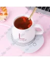 ♨️Chauffe-Tasse Électrique 55°C - Détecteur Gravité, Mug Céramique Luxe