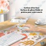 🖱️ Tapis de Souris Grand Format 89,5 x 39,5 cm – Tapis de Bureau XXL Motif Floral Coloré