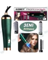 💨Brosse Soufflante 3-en-1 KEMEY - Sèche-Cheveux, Lisseur & Volume