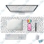🖱️ Tapis Souris Grand Format 89,5 × 39,5 cm – Motif Léopard Noir & Blanc
