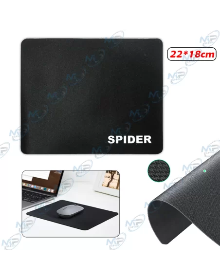 ⚫Tapis Souris Noir Standard 22x18cm | Bureau, PC Portable & Gaming