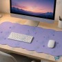 🖱️ Tapis Souris Grand Format 88,5 × 39 cm – Mouse Pad XXL Lavande avec Papillons et Étoiles