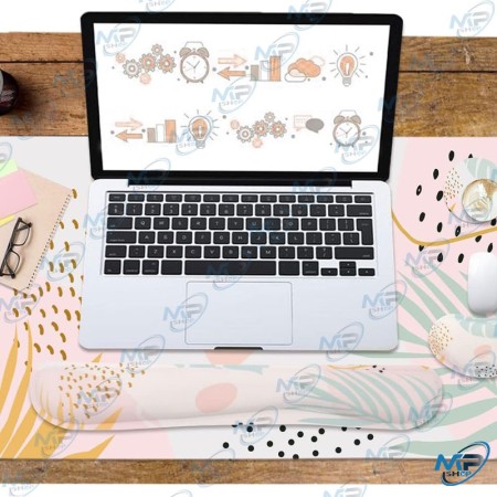 🖱️ Tapis Souris Grand Format 89,5 × 39,5 cm – Mouse Pad XXL Design Tropical Coloré pour Bureau et PC
