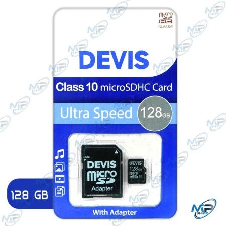 💾 Carte Mémoire microSD 128GB Devis Class 10 avec Adaptateur – Ultra Speed Haute Capacité