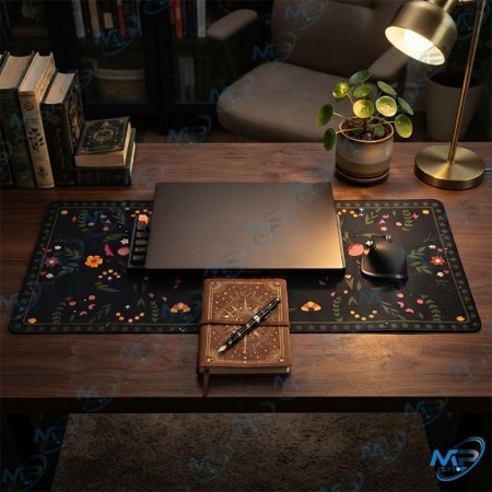 🖱️ Tapis Souris Grand Format – 89,5 × 39,5 cm – Motif Papillon & Fleurs