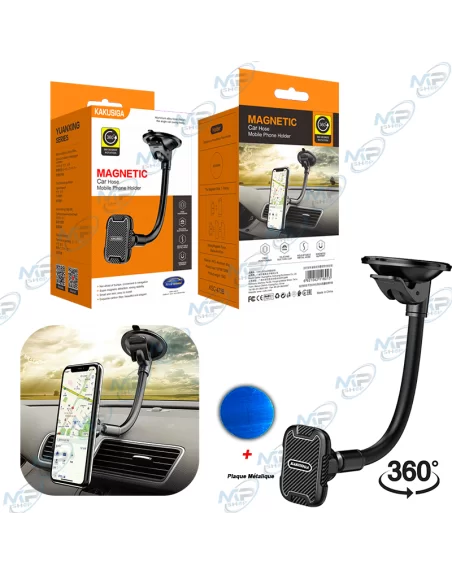 🛡️Support Téléphone Voiture Magnétique Flexible | KAKUSIGA KSC-878