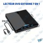 💿 Lecteur DVD Externe 7-en-1 USB 3.0 – Lecteur Optique Multifonction pour PC et Ordinateur Portable