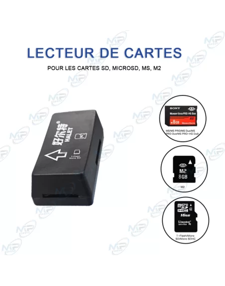🌀Lecteur de Cartes SD/MicroSD/MS/M2 USB - Haute Vitesse & Plug and Play
