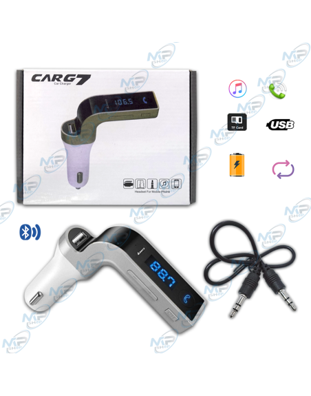 ADAPTATEUR MP3 Bluetooth CARG7 POUR VOITURE