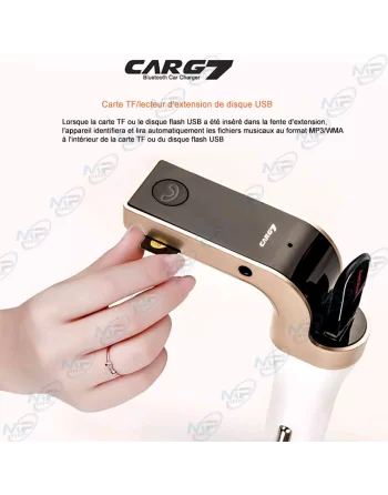 Car G7 Kit Bluetooth pour voiture / Lecteur Musique MP3 SD USB