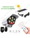 🚨Lampe de Sécurité Solaire 77 LED avec Télécommande & Détecteur PIR | Effet Caméra