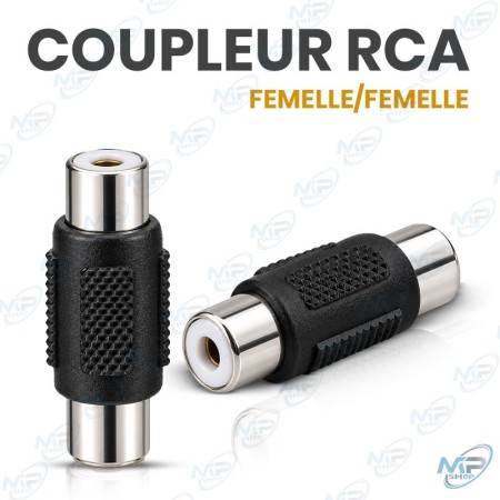 🔌 Coupleur RCA Femelle vers Femelle – Adaptateur Audio Stéréo pour Prolonger et Relier des Câbles RCA