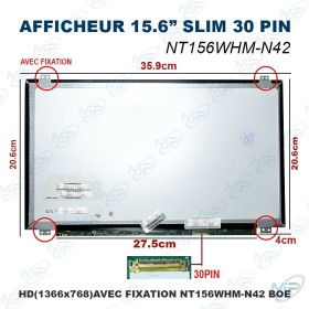 copy of copy of copy of Écran Laptop 15.6" LED Slim Full HD 30 Pin