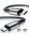 🚀Câble USB-C vers USB-C Tressé Robuste : Charge et Transfert Ultra-Rapides