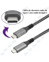 🚀Câble USB-C vers USB-C Tressé Robuste : Charge et Transfert Ultra-Rapides