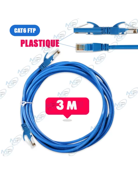 CABLE RESEAU 3M CAT6 FTP