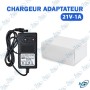 🔌 Chargeur Batterie Li-Ion 21V 1A – Adaptateur 100-240V