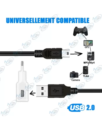 Câble de charge extra long pour manette PS4, chargeur USB sans fil, manette  de jeu, câble